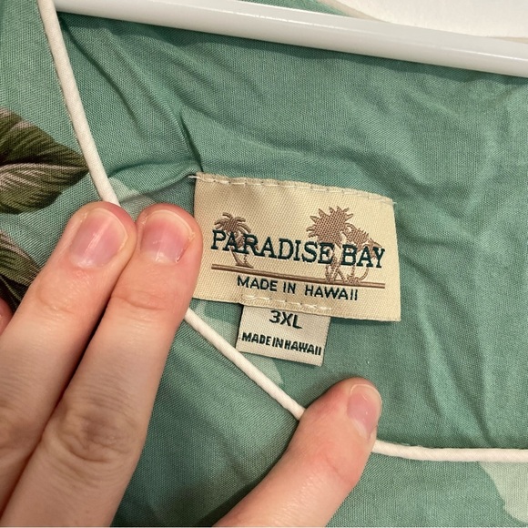 PARADISE BAY Plus Size Floral Bird of Paradise Long Dress Green Hawaiian Maxi - Picture 5 of 16